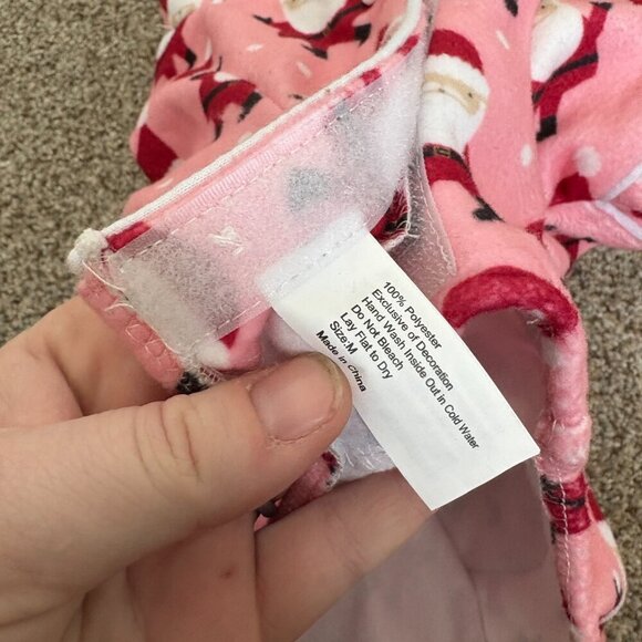 Dog Holiday  Pjs Pink Santa Size M NWT - Picture 6 of 10